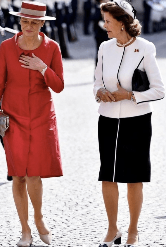 皇冠代理登3平台_德第一夫人把人惊艳!穿高贵紫礼服裙接待卡米拉皇冠代理登3平台,不戴皇冠也风光